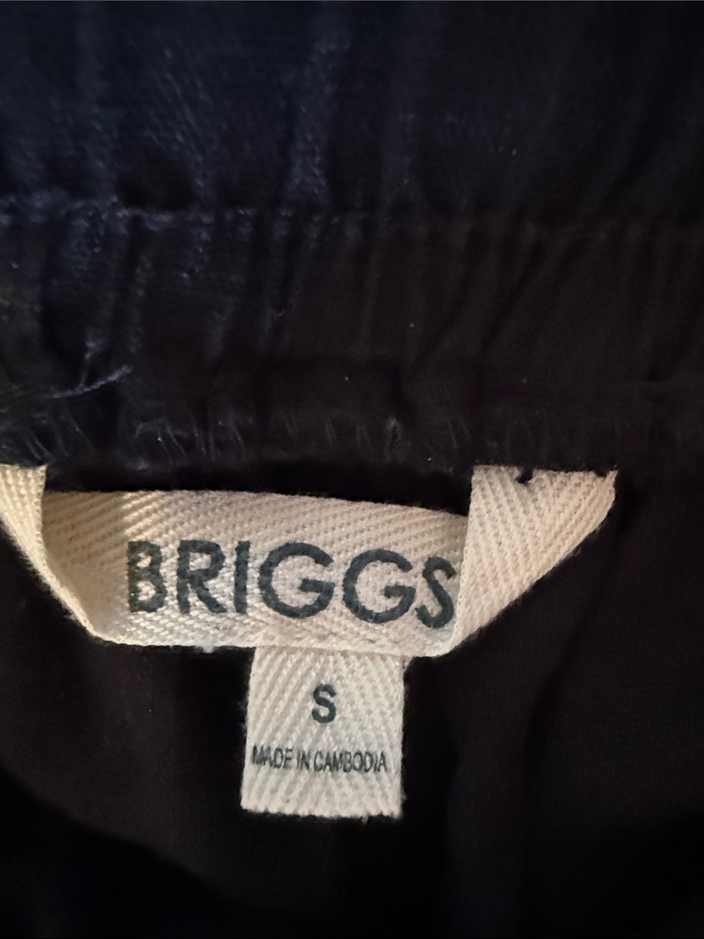 Briggs New York Black Pull-On Wide Leg Lenin Pants. Elastic Waist. Small. - Picture 2 of 8